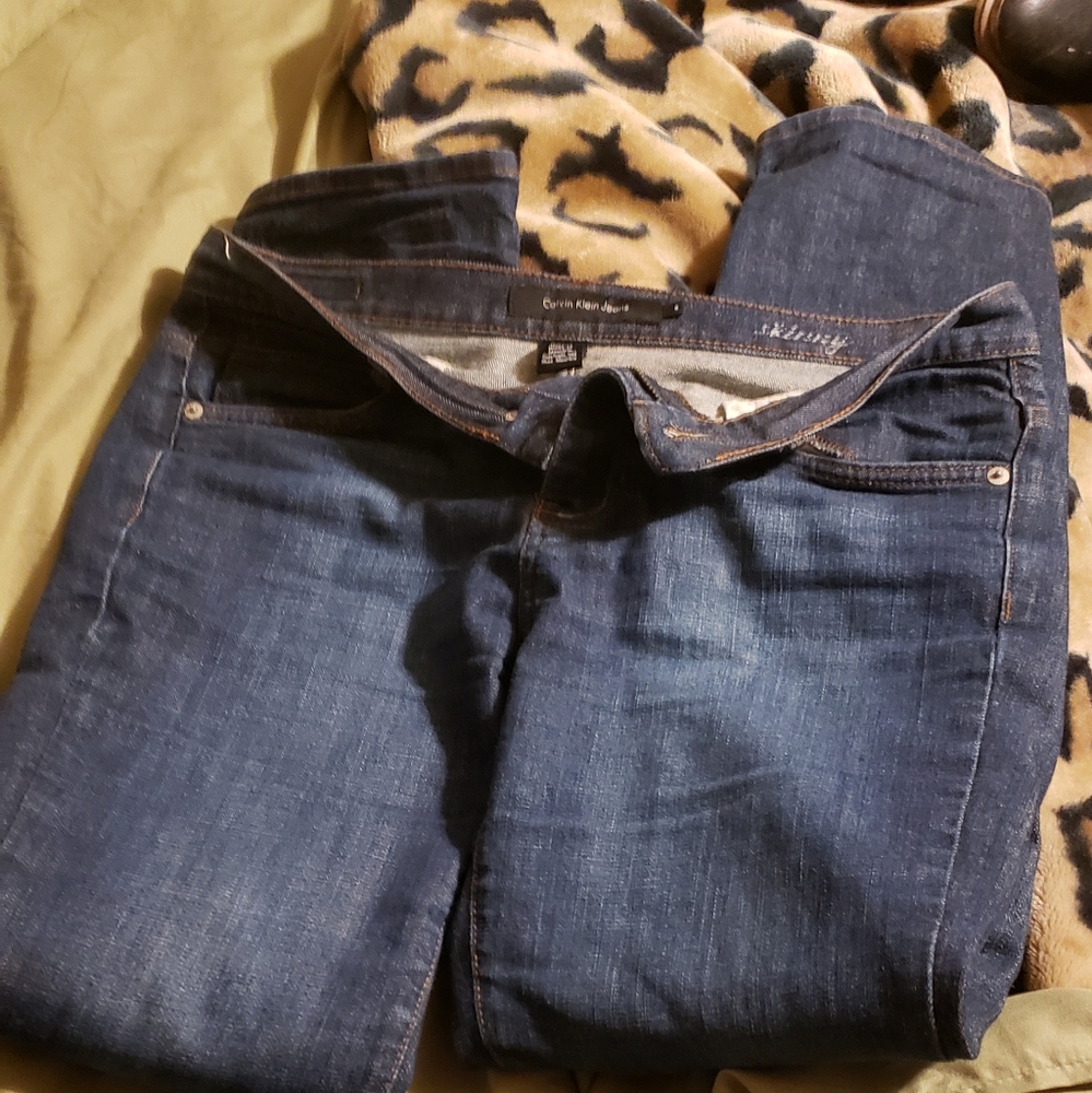 Darker wash calvin klein skinny jeans